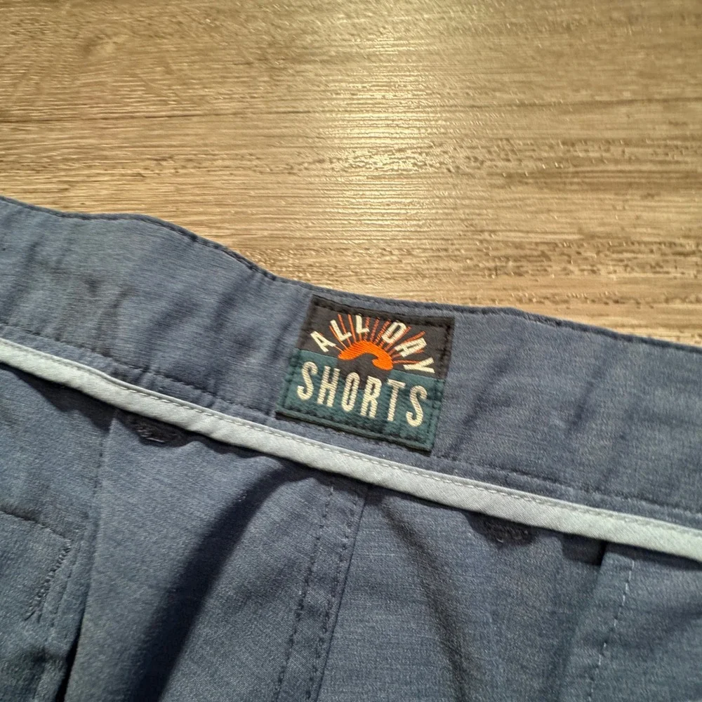 Faherty All Day Shorts Mens 36 Blue Hybrid Vacation Performance Drawstring 9